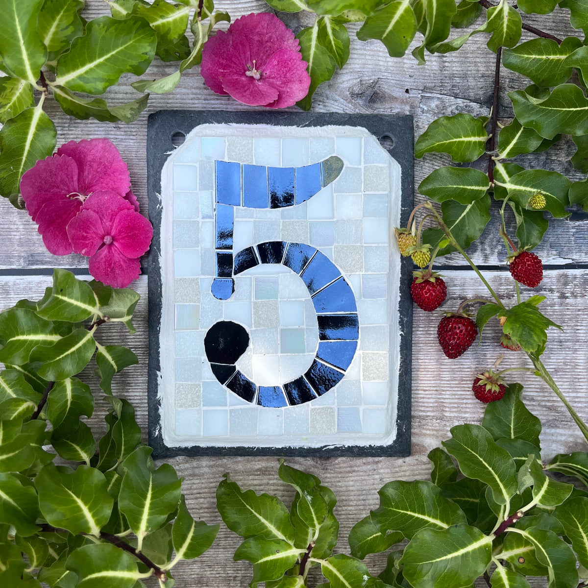 Black high shine number with a white background – fatpoppycat