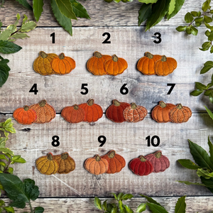Fabric Pumpkin brooch