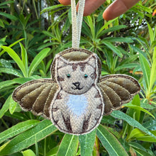 Cat angel hanging