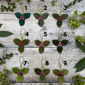 Holly leaf hanging