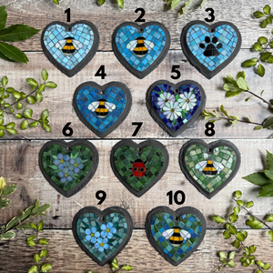 Mosaic hearts - outdoor