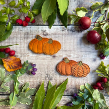 Fabric Pumpkin brooch