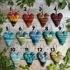 Lavender hanging hearts