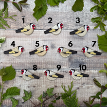 Fabric Goldfinch brooch