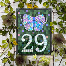 Mosaic number with a butterfly