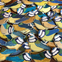 Fabric Blue tit brooches