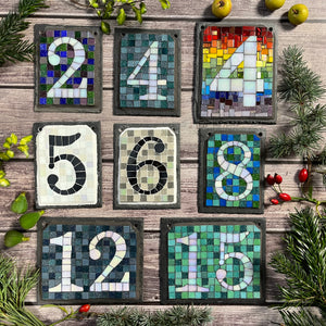 Ready to post mosaic house numbers